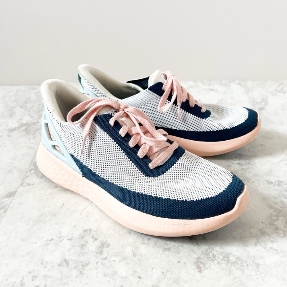 Kizik Athens Bahama Hands Free Shoes Mens 8.5 / Womens Sz 10 pink blue navy